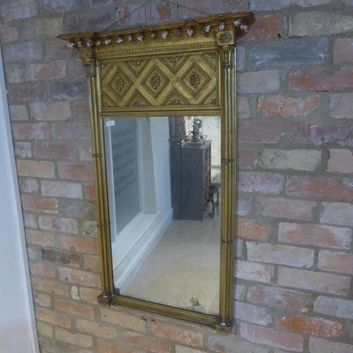 511 - A 19th century giltwood mirror - 108cm x 66cm