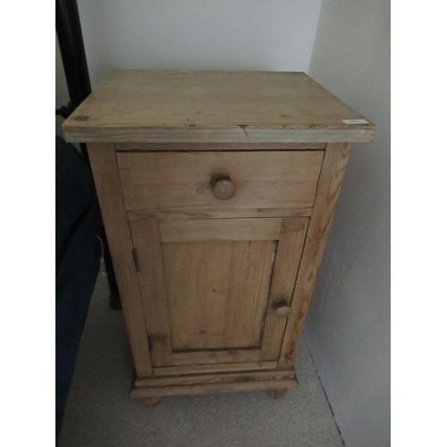 536 - A pine bedside cabinet