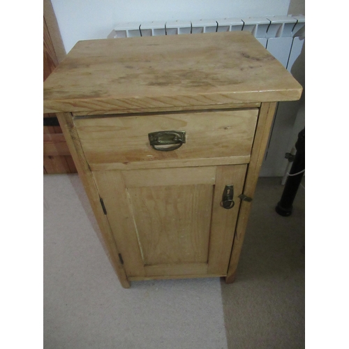 537 - A pine bedside cabinet