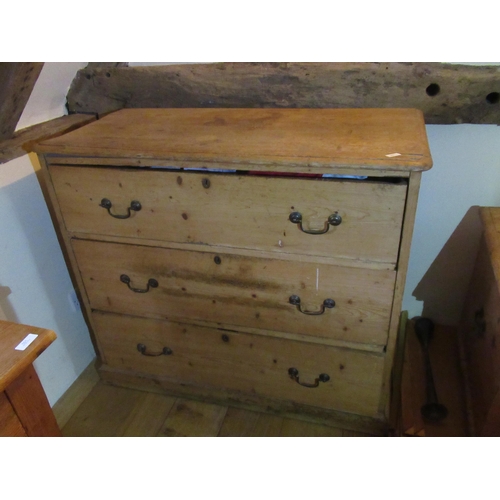 557 - A 19th century three drawer chest - 110cm x 100cm