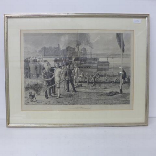 562 - Four 19th century framed prints - The Oxford Cambridge Boat Race - framed and glazed - two 62cm x 48... 