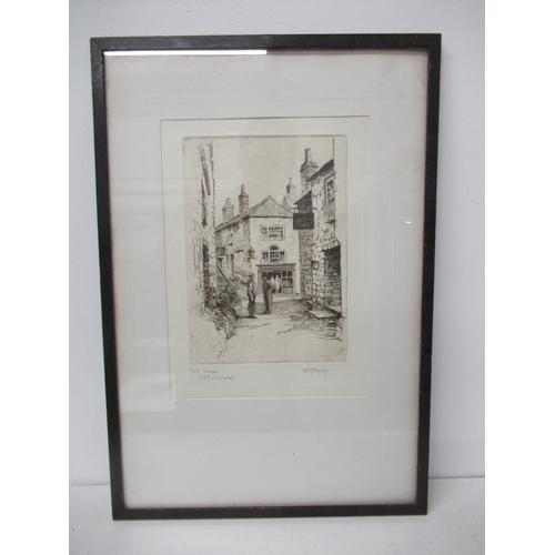 567 - Three monochrome etchings - signed in pencil 'W.A. Moody' Cornwall scenes - Port Isaac and Port Gave... 