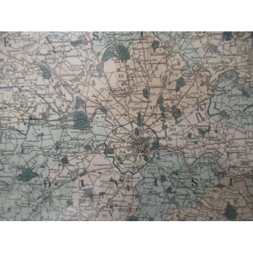 634 - A large frames 'Map of the County of Norfolk. From an Actual Survey Made in the Years 1831 and 1832'... 