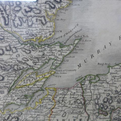 639 - Three framed maps J. Cary, Strand London - 1793 Norfolk 23cm x 28cm - East Scotland with Murray Firt... 