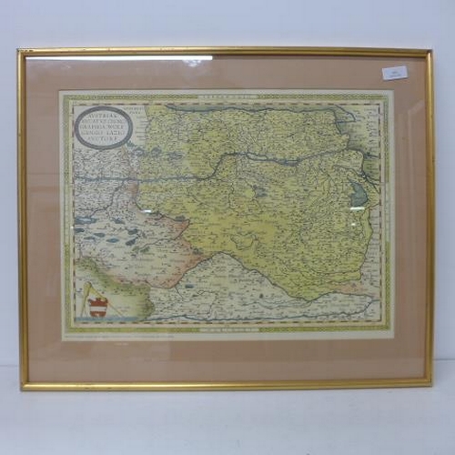 640 - Four framed and glazed maps 'Replica of the original 