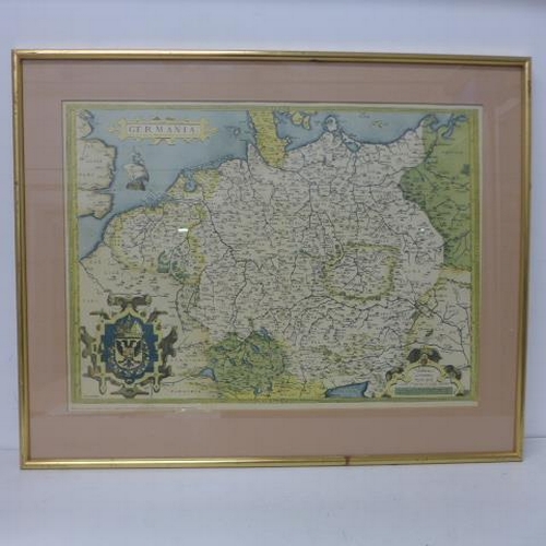 640 - Four framed and glazed maps 'Replica of the original 