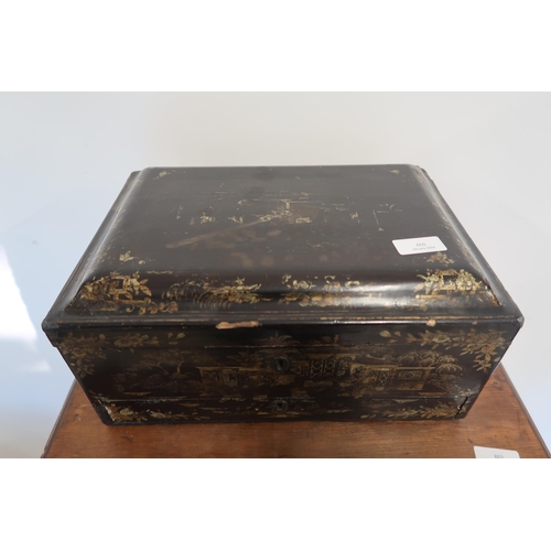 600 - A lacquered Chinese box