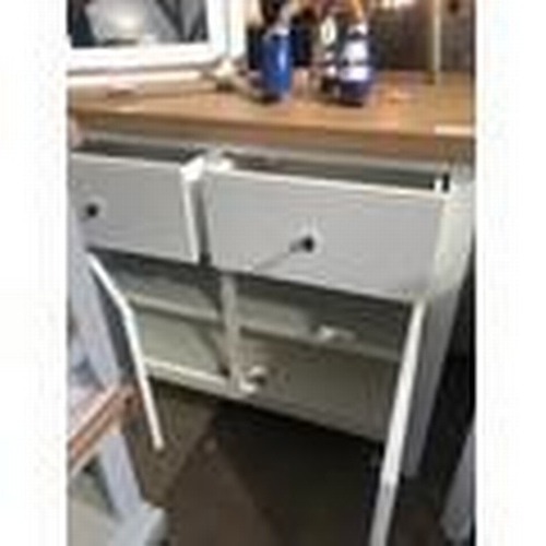 24 - Winchester 2 drawer 2 door sideboard. Painted white. Ex display