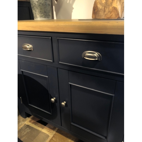 544 - Harrogate 2 door 2 drawer sideboard. Painted blue with oak top. Ex display

Double Cabinet with Magn... 