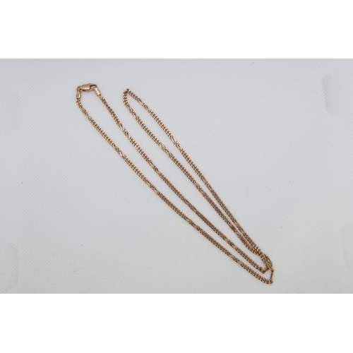 155 - A 9ct rose gold (hallmarked) chain - approx weight 9.2 grams - 62cm