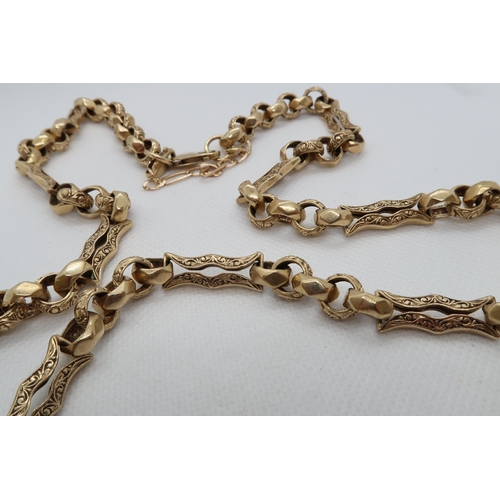 172 - A heavy 9ct yellow gold (hallmarked) chain - approx 81.4 grams, 70cm