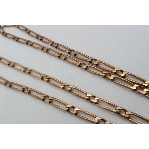 185 - A 9ct gold (hallmarked) chain, broken - 71cm - weight approx 20.2 grams