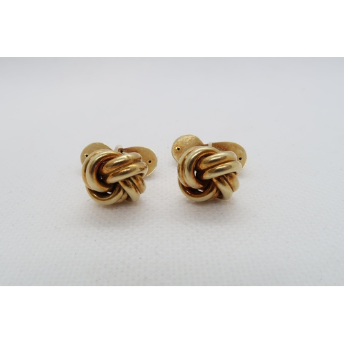 200 - A pair of 14ct yellow gold (hallmarked) cufflinks - approx total weight 9 grams