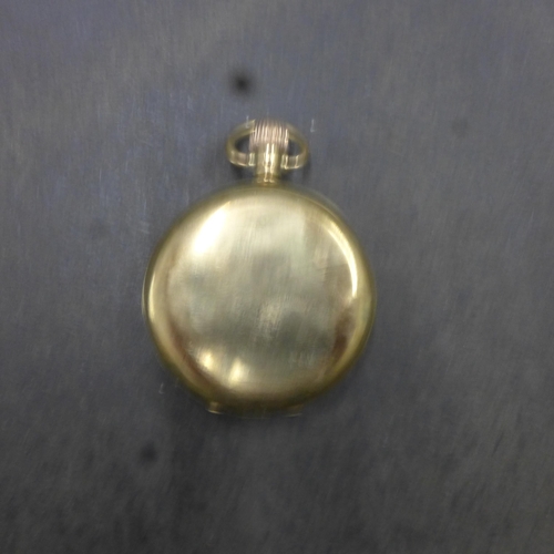 250 - A 9ct (hallmarked) yellow gold double cased open face pocket watch - case approx 5cm - approx weight... 