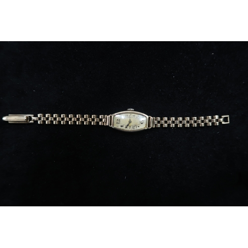 257 - A 9ct (hallmarked) Pioneer ladies bracelet watch case and bracelet hallmarked - total weight approx ... 