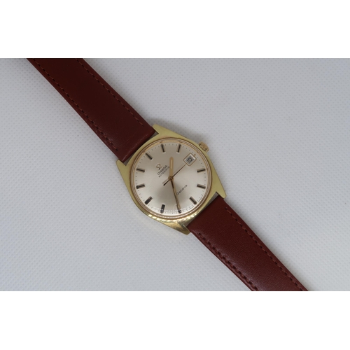 266 - An Omega Geneve, approx 1968, ref 166.041 with a Hirsch strap and another strap - working in the sal... 