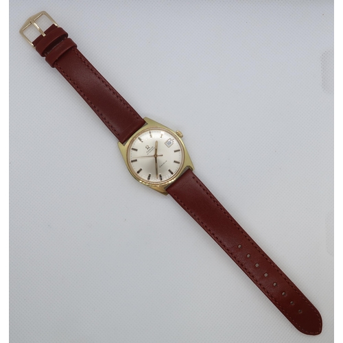 266 - An Omega Geneve, approx 1968, ref 166.041 with a Hirsch strap and another strap - working in the sal... 