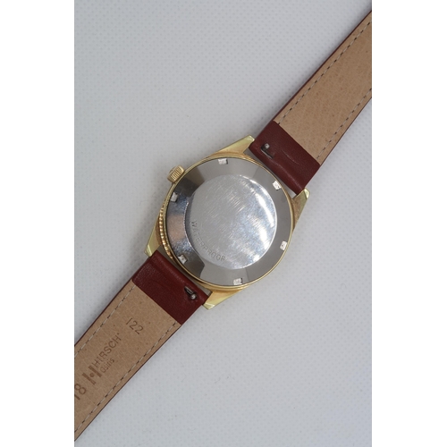 266 - An Omega Geneve, approx 1968, ref 166.041 with a Hirsch strap and another strap - working in the sal... 