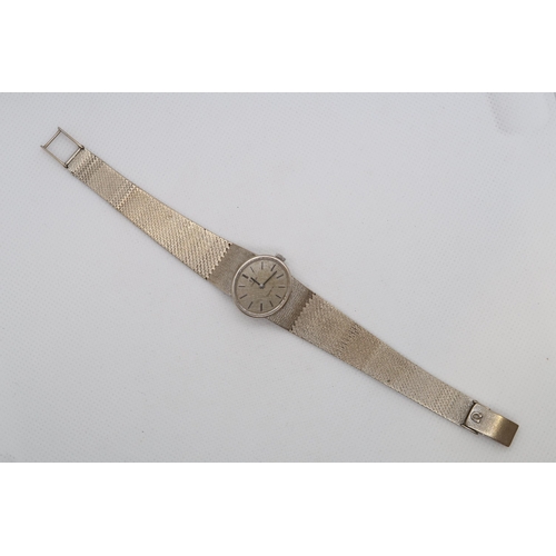 269A - An Omega Geneve ladies 9ct white gold (hallmarked) bracelet watch - oval case approx 23mm x 20mm - a... 