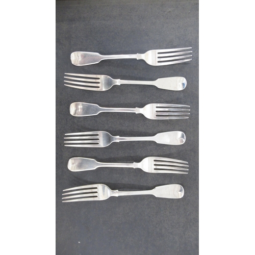 292 - A set of six William IV silver forks, Williams Eaton, London 1832 - 19.5cm - approx 10.7 troy oz