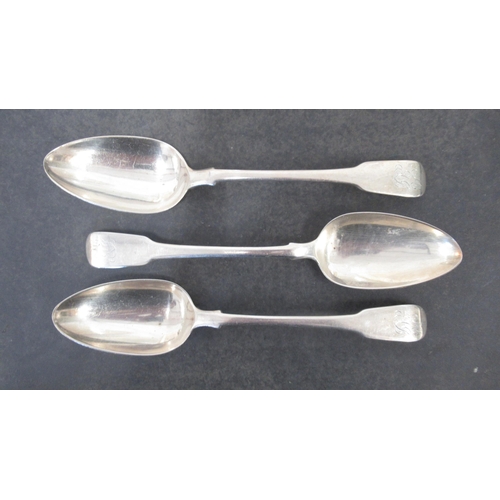 293 - Three Georgian silver table spoons - George Smith London 1798 - 22.5cm - approx weight 7.6 troy oz