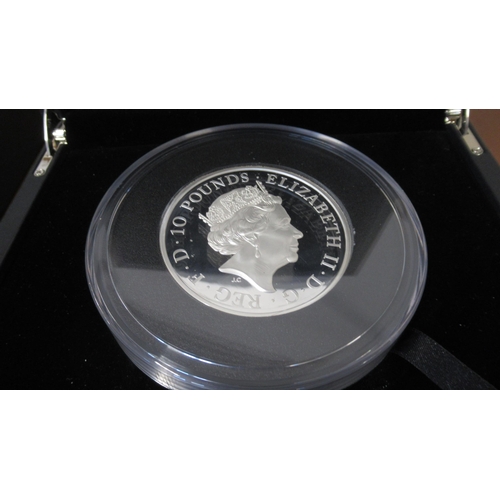 327 - 2017 Royal Mint 10oz silver proof coin 'The Queens Beasts, The Unicorn of Scotland' with C.O.A no 11... 