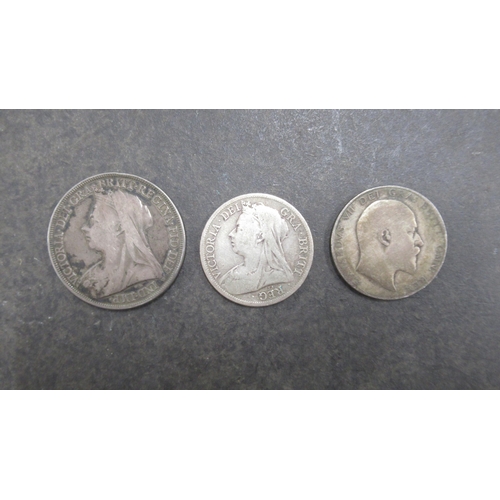 338 - An 1897 silver Crown and half Crown together with a 1903 silver half Crown