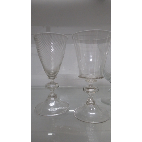 373 - Four 18th century drinking glasses - 13.5cm x 15.5cm