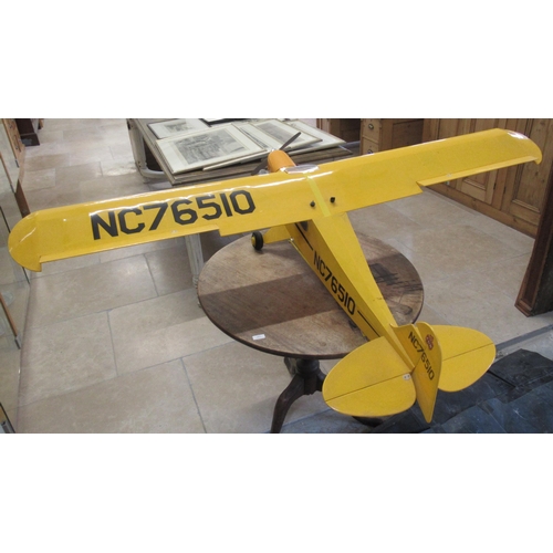 456 - A Flying Scale Model Piper Cub aeroplane, wingspan 185cm - Length approx 120cm