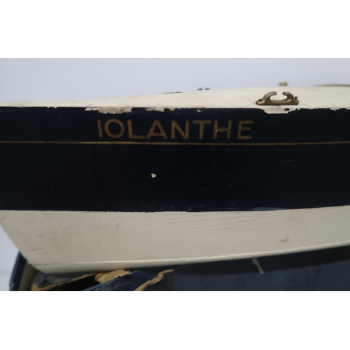 465 - A Bassett-Lowke early/mid 20th century clockwork model racing boat 'Iolanthe' 70cm - in original box... 