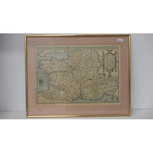 488 - Three framed and glazed maps - Replica of the original 'Theatum Obbis Terrarum' Anno 1570 by Orteliu... 