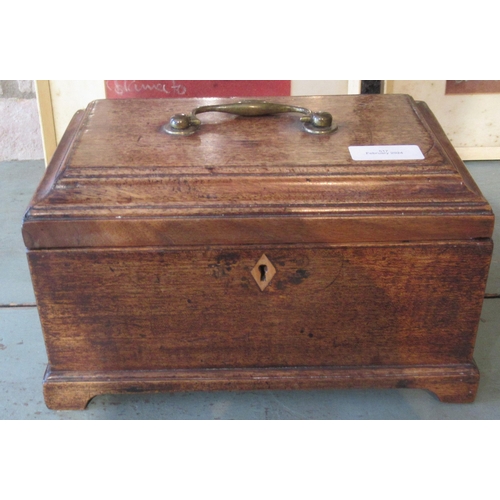 517 - A Georgian mahogany tea caddy - 23cm x 14cm x 14cm