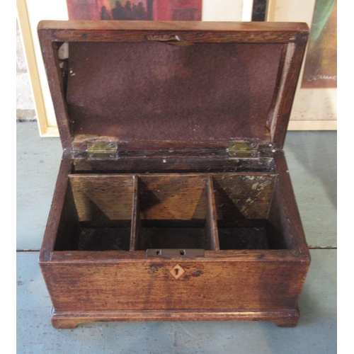 517 - A Georgian mahogany tea caddy - 23cm x 14cm x 14cm