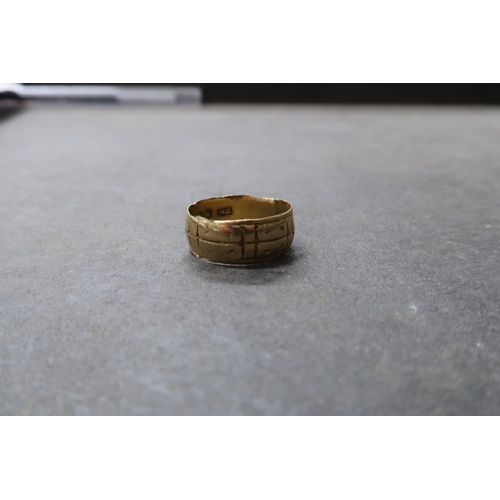 91 - An 18ct yellow gold (hallmarked) ring for scrap - 2.8 grams