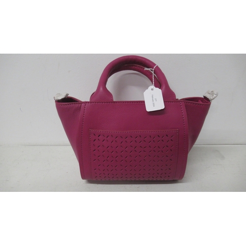 377 - A pink PIA hand bag with detachable shoulder strap, approx 28cm wide x 18cm high not including handl... 