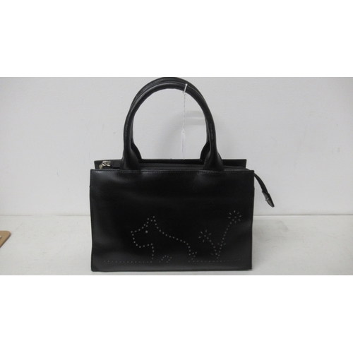 378 - A black Radley hand bag approx 28cm wide x 20cm high not including handle - comes with original Radl... 