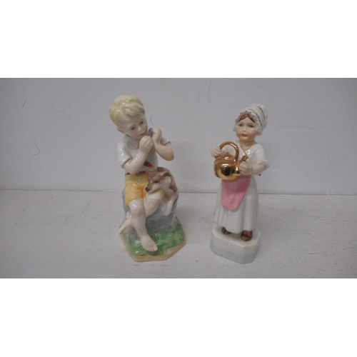 381 - Two Royal Worcester 51 figures - 15cm and 16cm