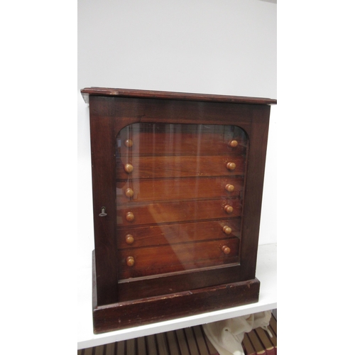 532 - A collection of butterflies and beetles housed in a 19th century mahogany and pine eight drawer coll... 