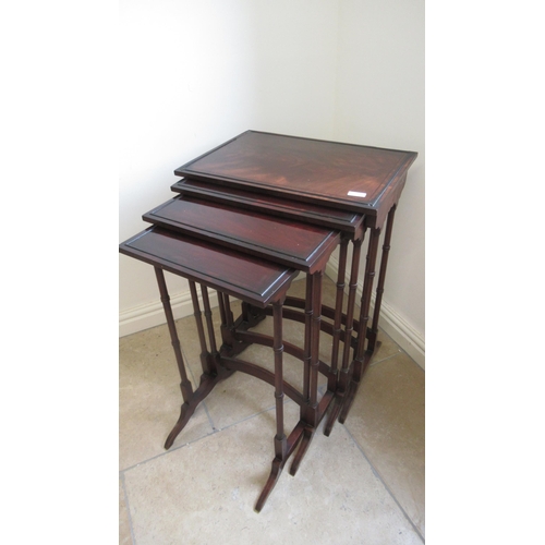 535 - A mahogany nest of four tables