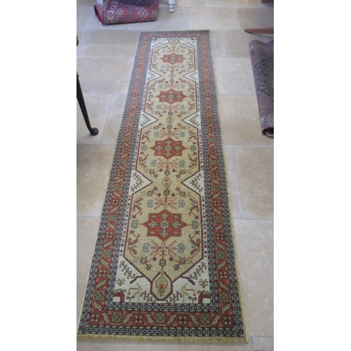 598 - A modern woollen Royal Ottoman rug - 3m x 0.88m - in good condition