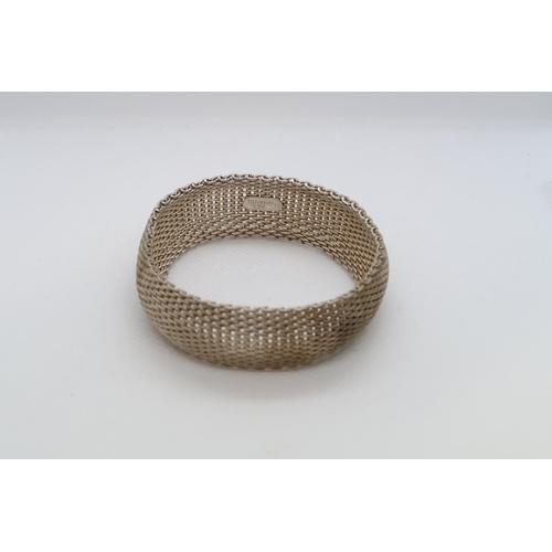 210 - A silver Tiffany & Co mesh bracelet - approx weight 42.2 grams