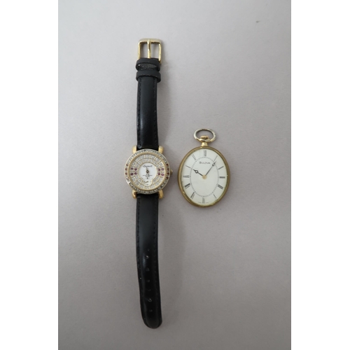 247 - A Bulova fob watch and Ingersol wristwatch - not currently working