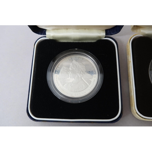 345 - Six Royal Mint silver proof coins - Three 1980 Queen Mother 80th Birthday, two 1977 QEII Silver Jubi... 