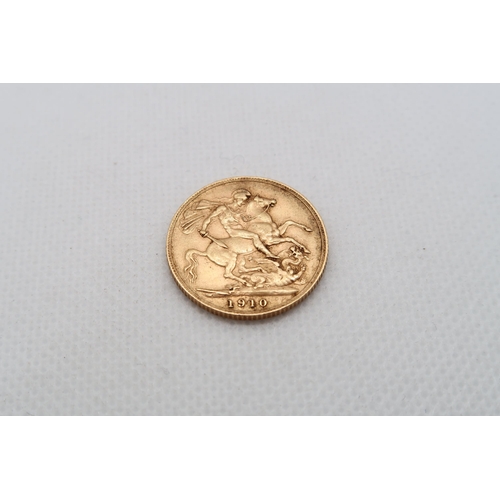 349 - A 1910 gold sovereign