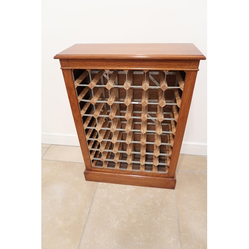 565 - An oak 48 bottle wine rack - Width 71cm x Depth 28cm x Height 100cm - made by a local cabinet maker ... 