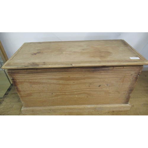 513 - A small pine box - Width 57cm x Depth 27cm x Height 29cm