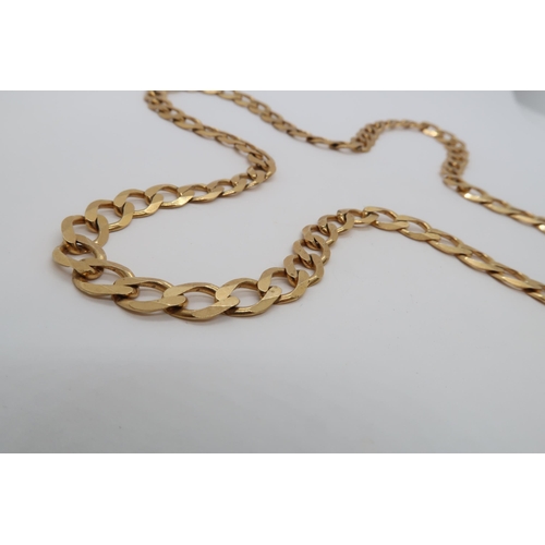 115 - A 9ct (hallmarked) yellow gold chain - 50cm - weight approx 22 grams