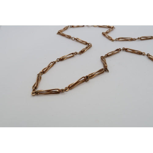 117 - A 9ct yellow gold (hallmarked) chain - 52cm - approx weight 10.4 grams