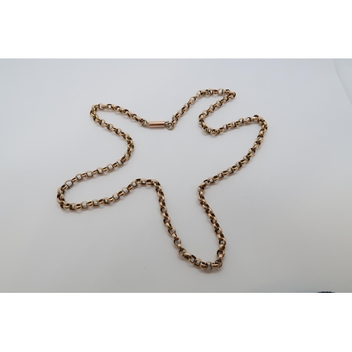 163 - A 9ct (hallmarked) chain - 46cm - approx weight 6.9 grams