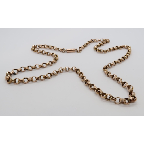 163 - A 9ct (hallmarked) chain - 46cm - approx weight 6.9 grams